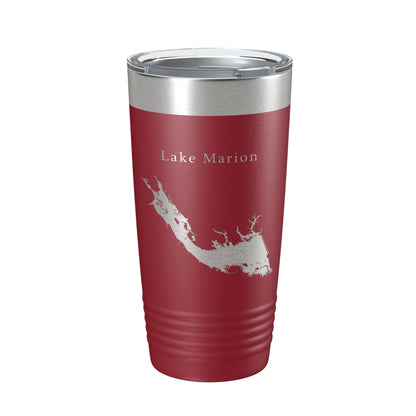 Lake Marion Map Tumbler Travel Mug Insulated Laser Engraved Coffee Cup South Carolina 20 oz-18