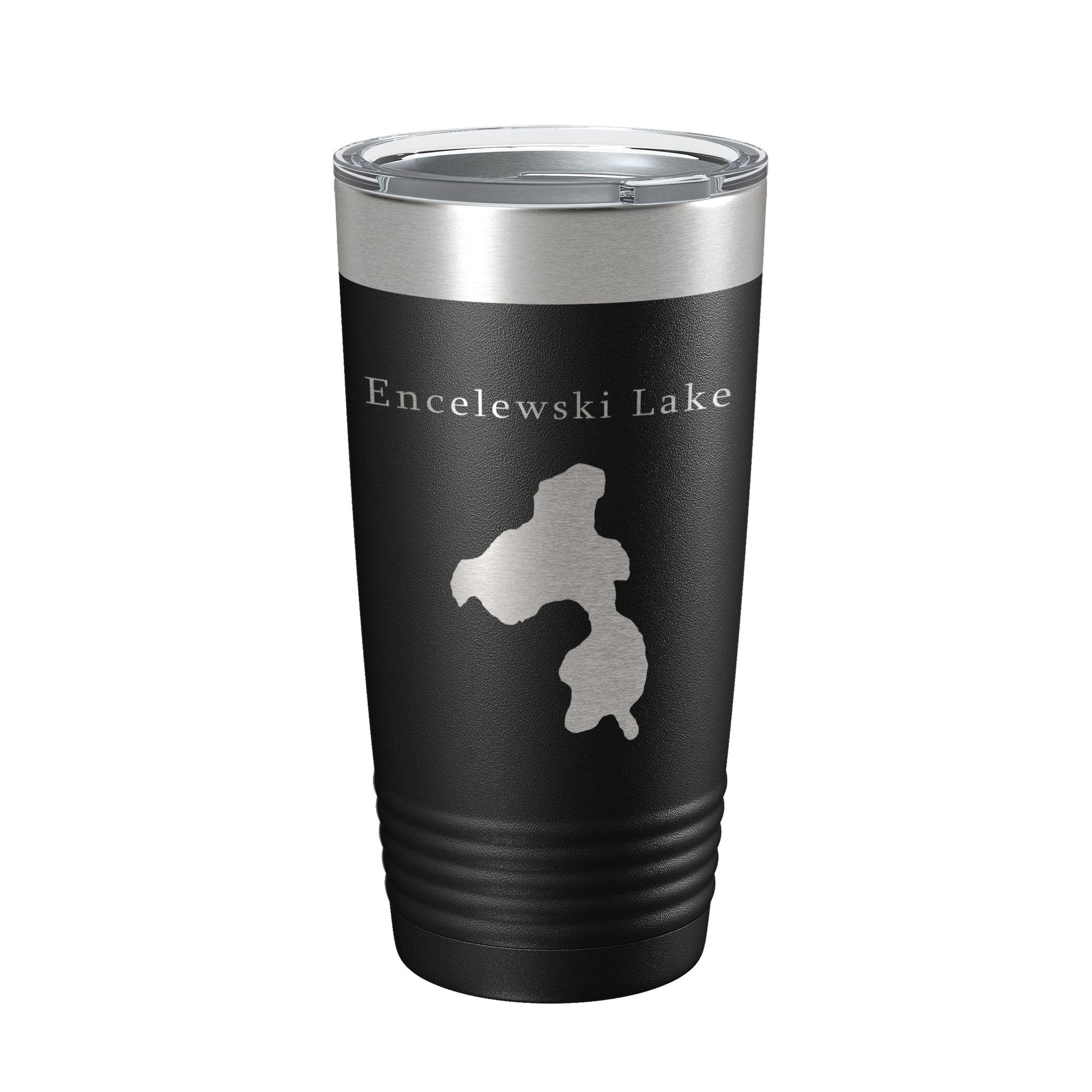 Encelewski Lake Map Tumbler Travel Mug Insulated Laser Engraved Coffee Cup Alaska 20 oz-0