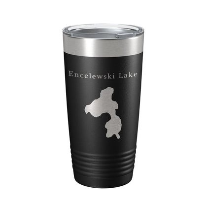 Encelewski Lake Map Tumbler Travel Mug Insulated Laser Engraved Coffee Cup Alaska 20 oz-5