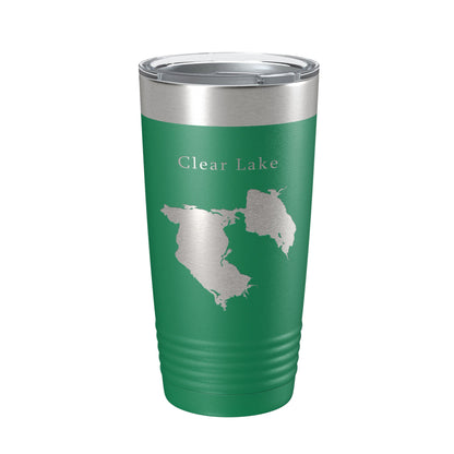 Clear Lake Reservoir Map Tumbler Travel Mug Insulated Laser Engraved Coffee Cup California 20 oz-9