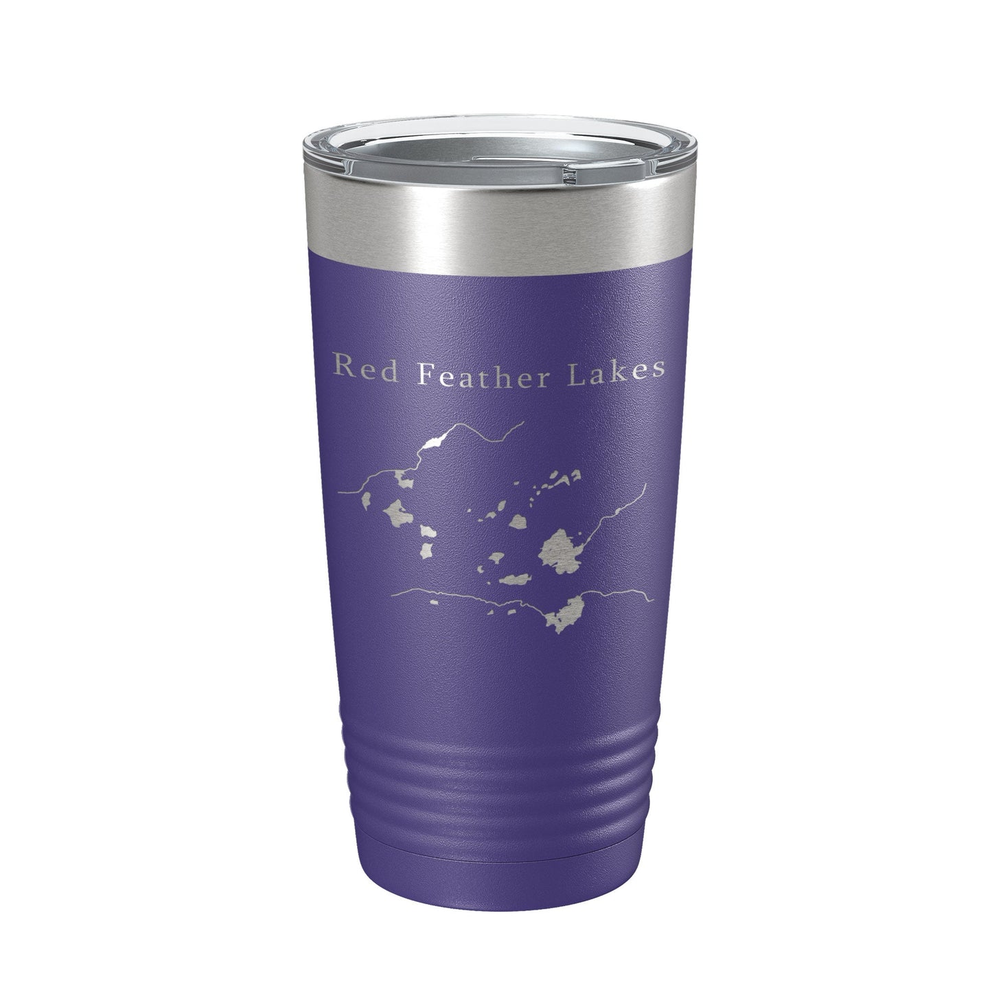 Red Feather Lakes Map Tumbler Travel Mug Insulated Laser Engraved Coffee Cup Colorado 20 oz-15