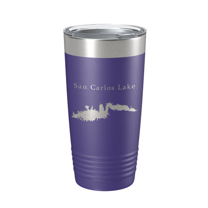 San Carlos Lake Map Tumbler Travel Mug Insulated Laser Engraved Coffee Cup Arizona 20 oz-15