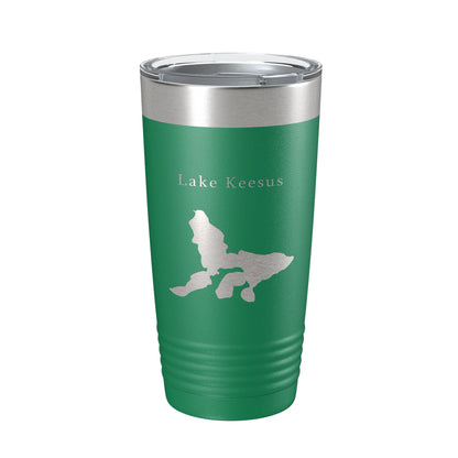 Lake Keesus Map Tumbler Travel Mug Insulated Laser Engraved Coffee Cup Wisconsin 20 oz-9