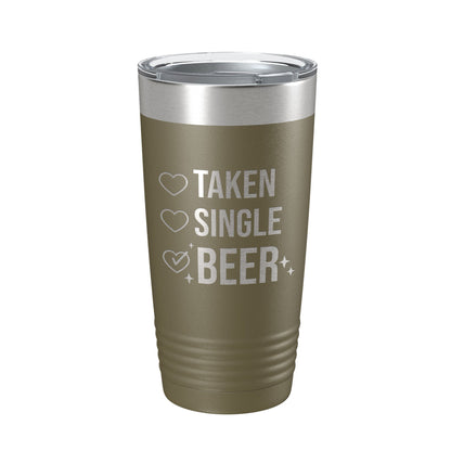 Valentine's Day Funny Tumbler Checklist Galentine's Gift Travel Mug Taken Single Beer Insulated Laser Engraved Coffee Cup 20 oz-21
