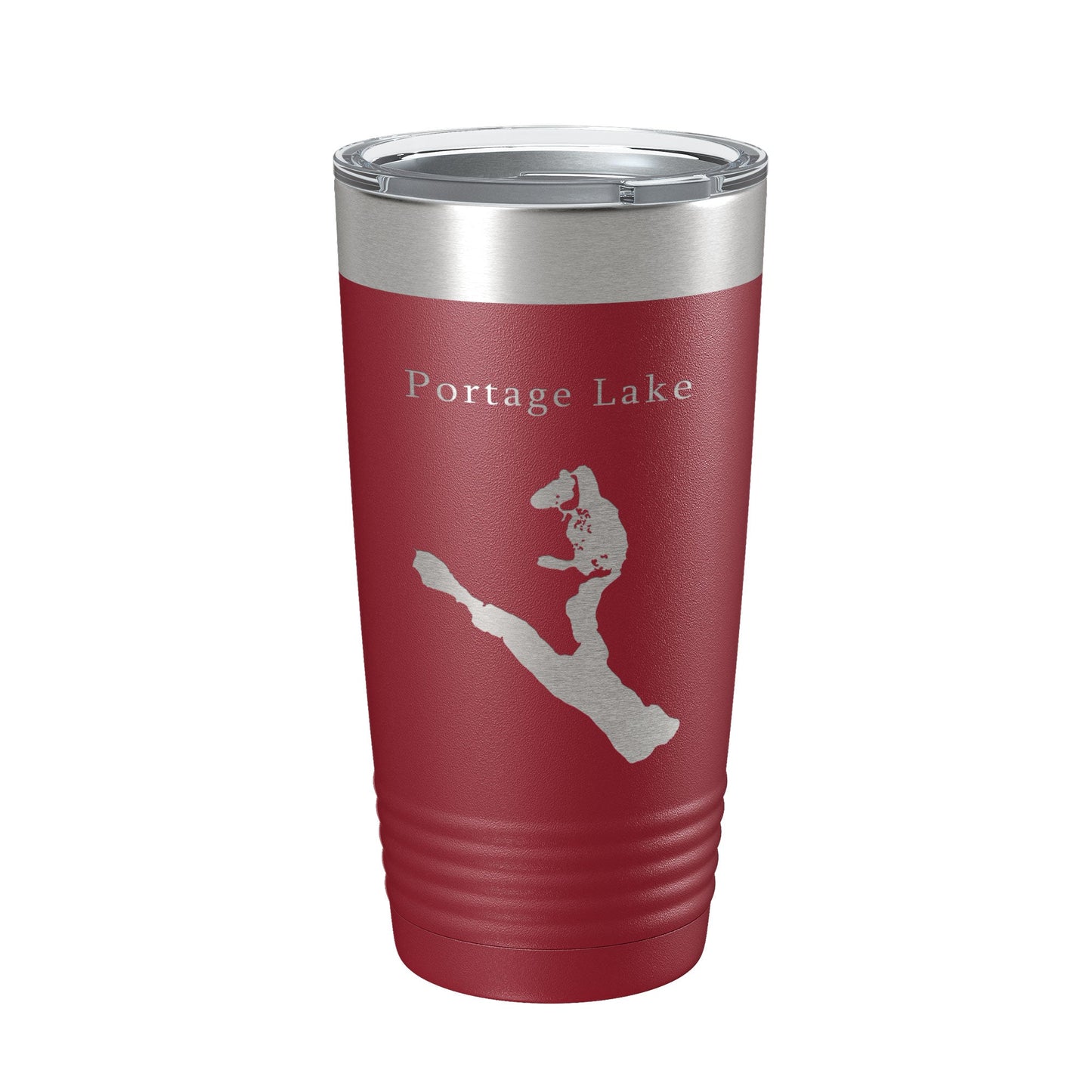 Portage Lake Map Tumbler Travel Mug Insulated Laser Engraved Coffee Cup Maine 20 oz-18
