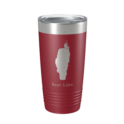 Bear & Mud Lakes Map Tumbler Travel Mug Insulated Laser Engraved Coffee Cup Idaho 20 oz-18