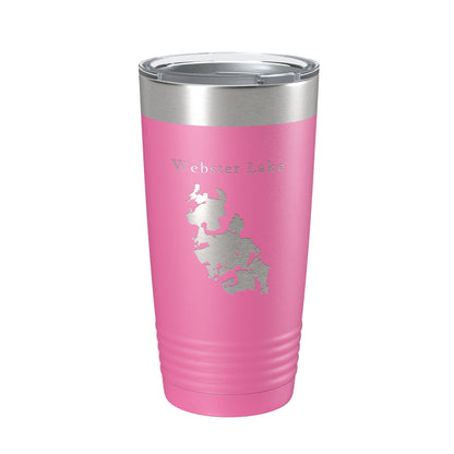 Webster Lake Map Tumbler Travel Mug Insulated Laser Engraved Coffee Cup Massachusetts 20 oz-11