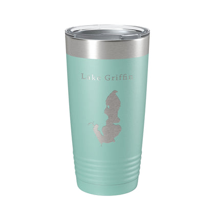 Lake Griffin Map Tumbler Travel Mug Insulated Laser Engraved Coffee Cup Florida 20 oz-12