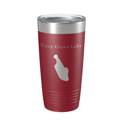 Tony Grove Lake Map Tumbler Travel Mug Insulated Laser Engraved Coffee Cup Utah 20 oz-18