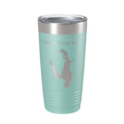 Castle Rock Lake Map Tumbler Travel Mug Insulated Laser Engraved Coffee Cup Wisconsin 20 oz-12
