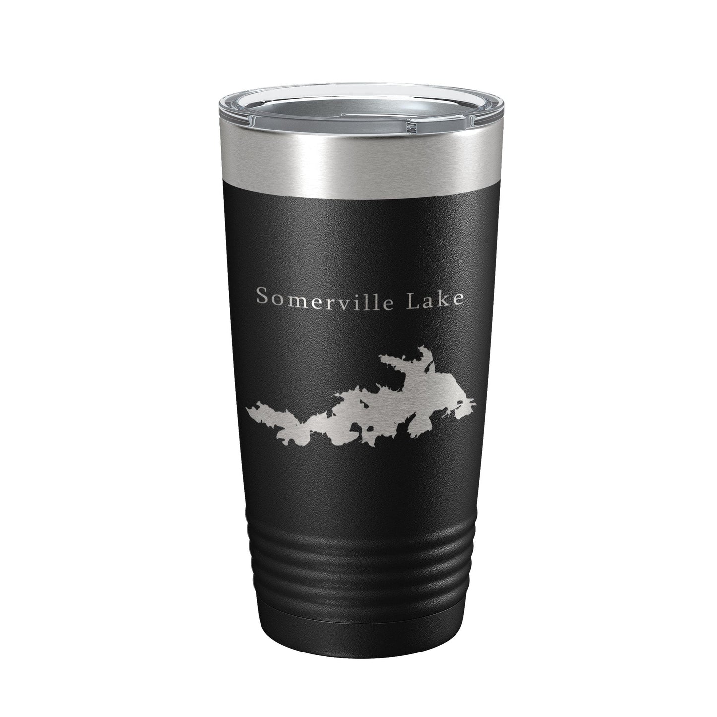 Somerville Lake Map Tumbler Travel Mug Insulated Laser Engraved Coffee Cup Texas 20 oz-0