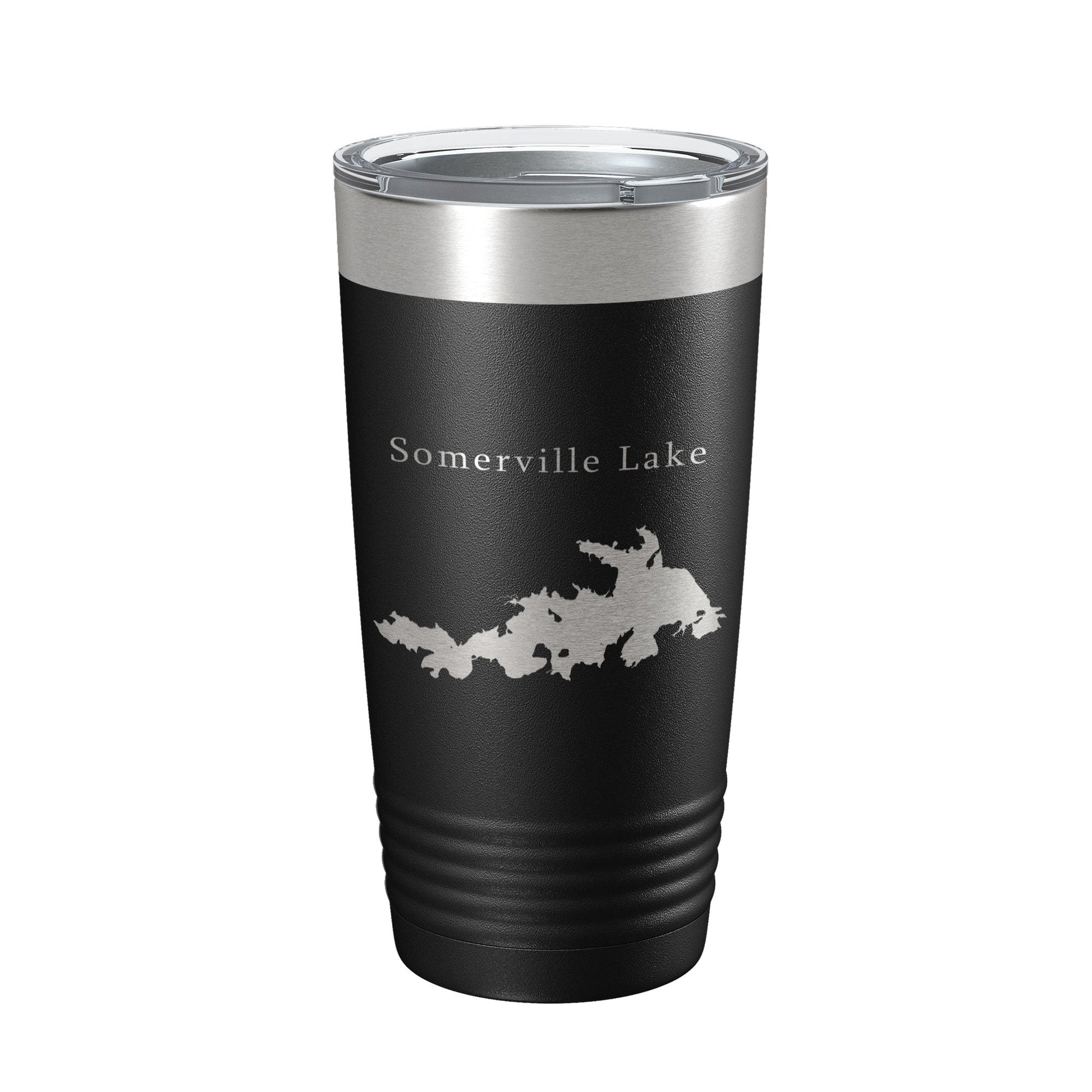 Somerville Lake Map Tumbler Travel Mug Insulated Laser Engraved Coffee Cup Texas 20 oz-0