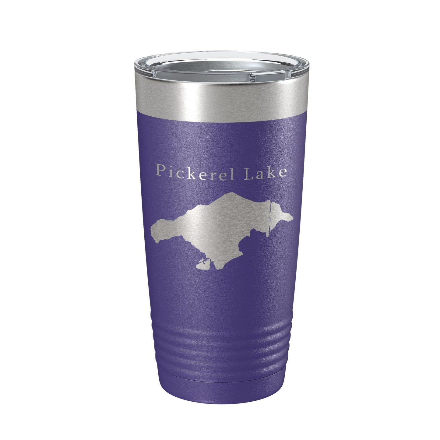 Pickerel Lake Map Tumbler Travel Mug Insulated Laser Engraved Coffee Cup Michigan 20 oz-15