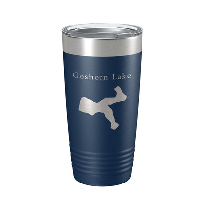 Goshorn Lake Map Tumbler Travel Mug Insulated Laser Engraved Coffee Cup Michigan 20 oz-8