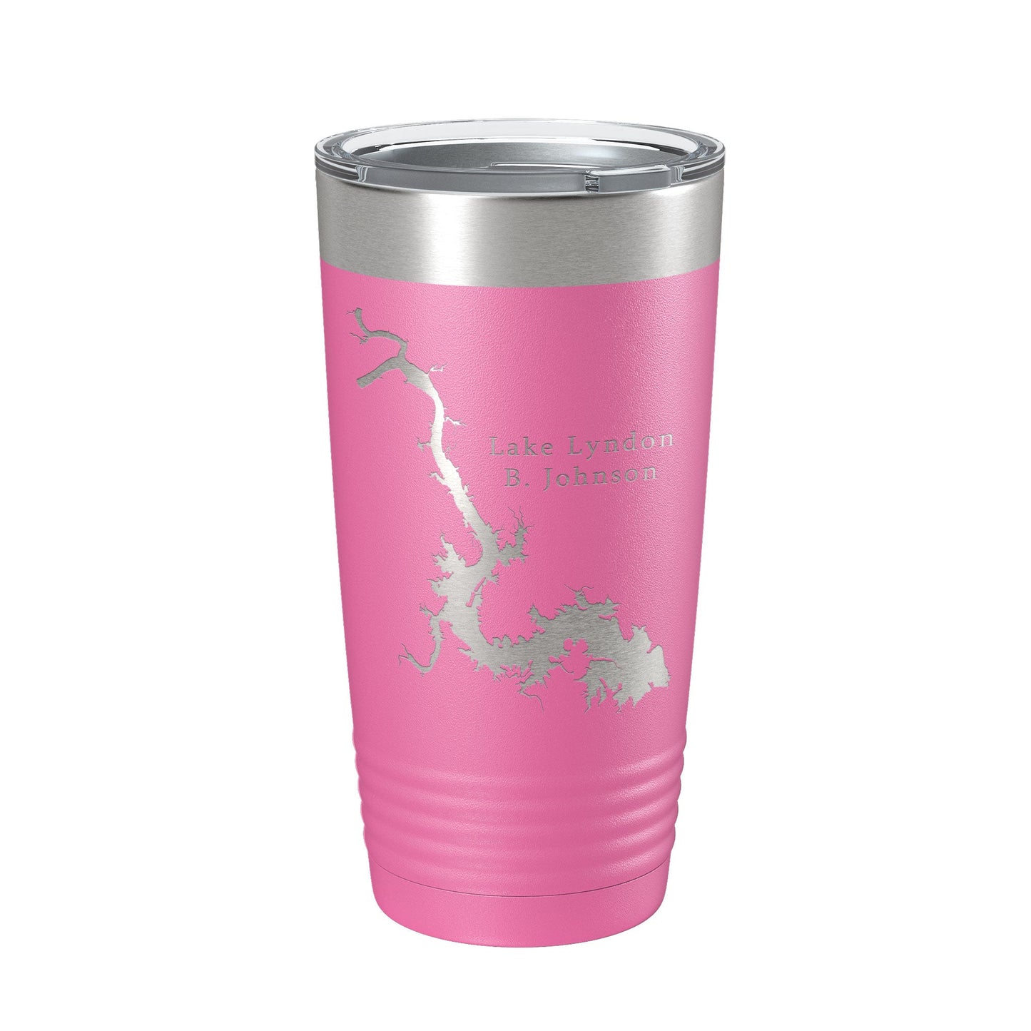 Lake Lyndon B. Johnson Map Tumbler Travel Mug Insulated Laser Engraved Coffee Cup Texas 20 oz-11