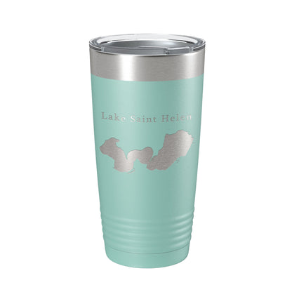 Lake Saint Helen Map Tumbler Travel Mug Insulated Laser Engraved Coffee Cup Michigan 20 oz-12