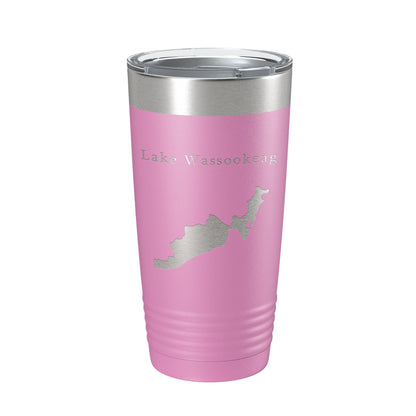 Lake Wassookeag Map Tumbler Travel Mug Insulated Laser Engraved Coffee Cup Maine 20 oz-14