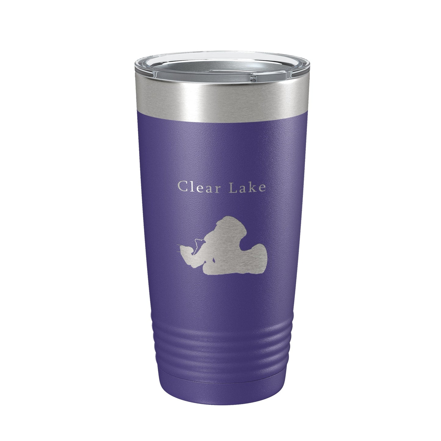 Clear Lake Map Tumbler Travel Mug Insulated Laser Engraved Coffee Cup Indiana 20 oz-15