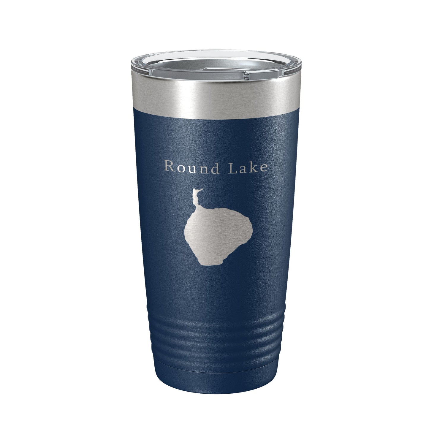 Round Lake Map Tumbler Travel Mug Insulated Laser Engraved Coffee Cup Michigan 20 oz-2
