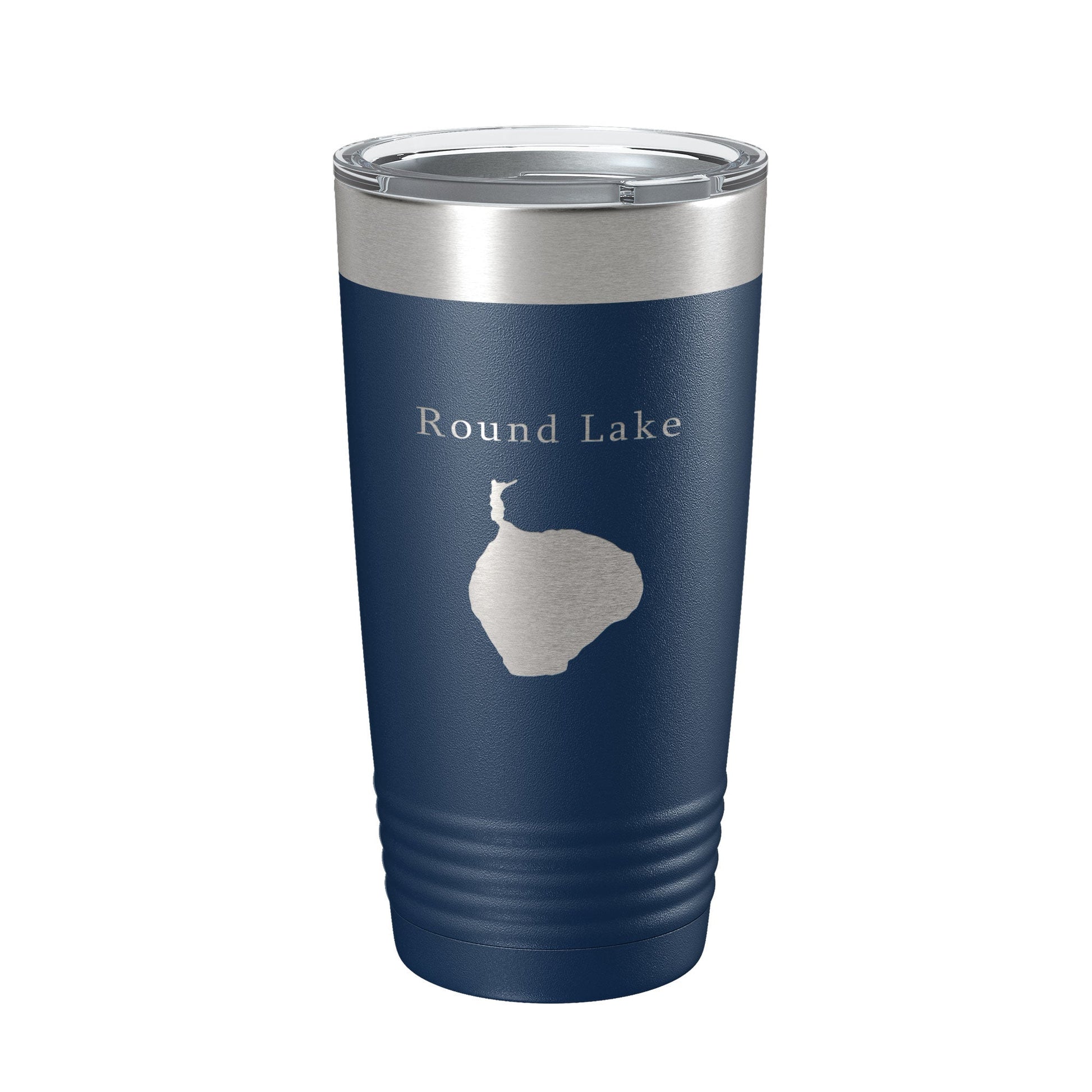 Round Lake Map Tumbler Travel Mug Insulated Laser Engraved Coffee Cup Michigan 20 oz-2