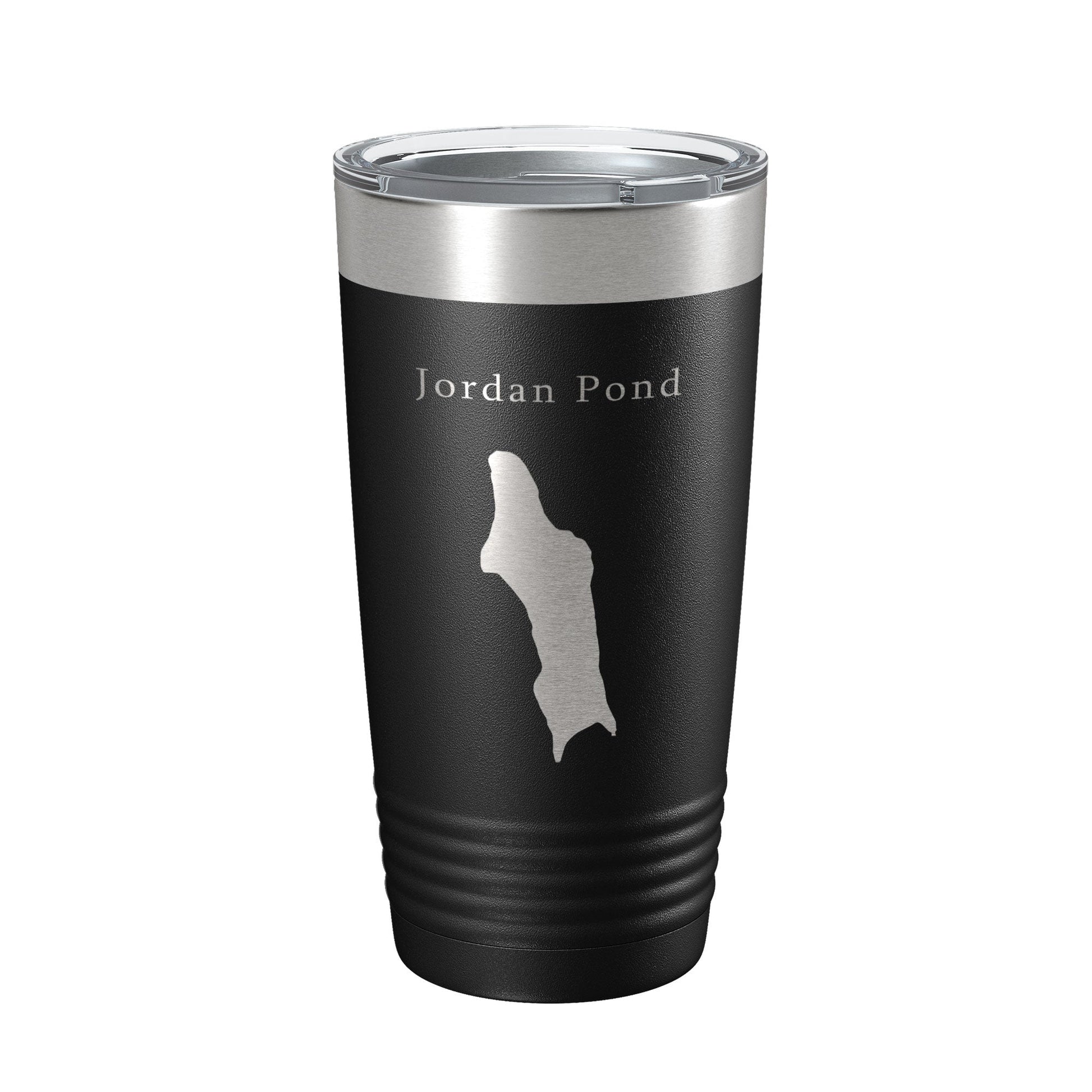 Jordan Pond Tumbler Lake Map Travel Mug Insulated Laser Engraved Coffee Cup Acadia Maine 20 oz-0