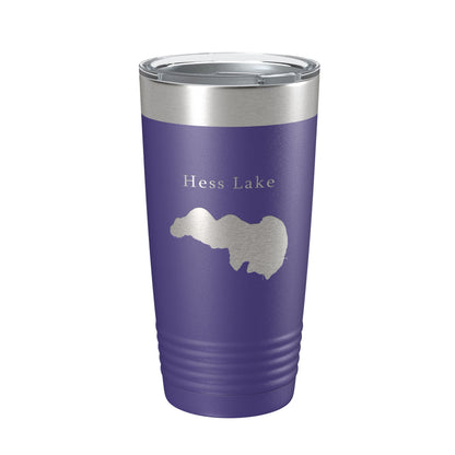 Hess Lake Map Tumbler Travel Mug Insulated Laser Engraved Coffee Cup Michigan 20 oz-15