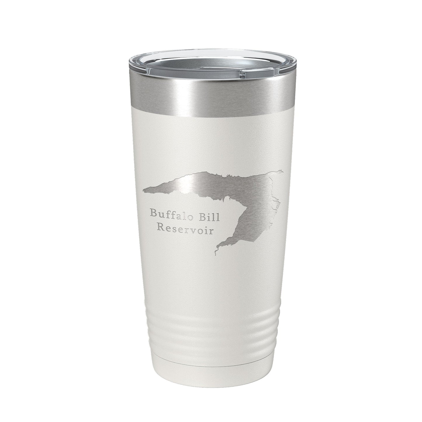 Buffalo Bill Reservoir Tumbler Lake Map Travel Mug Insulated Laser Engraved Coffee Cup Wyoming 20 oz-7