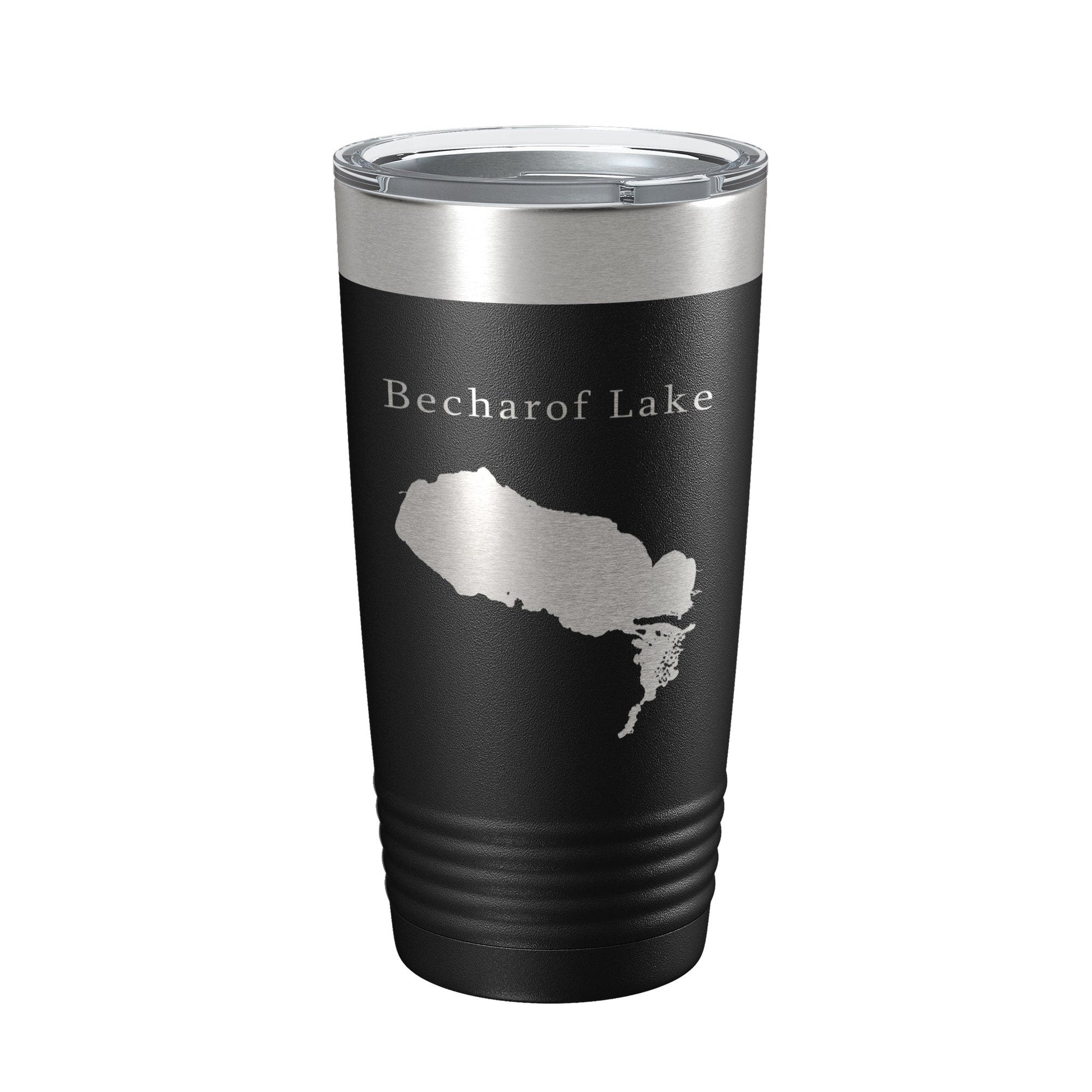 Becharof Lake Map Tumbler Travel Mug Insulated Laser Engraved Coffee Cup Alaska 20 oz-0