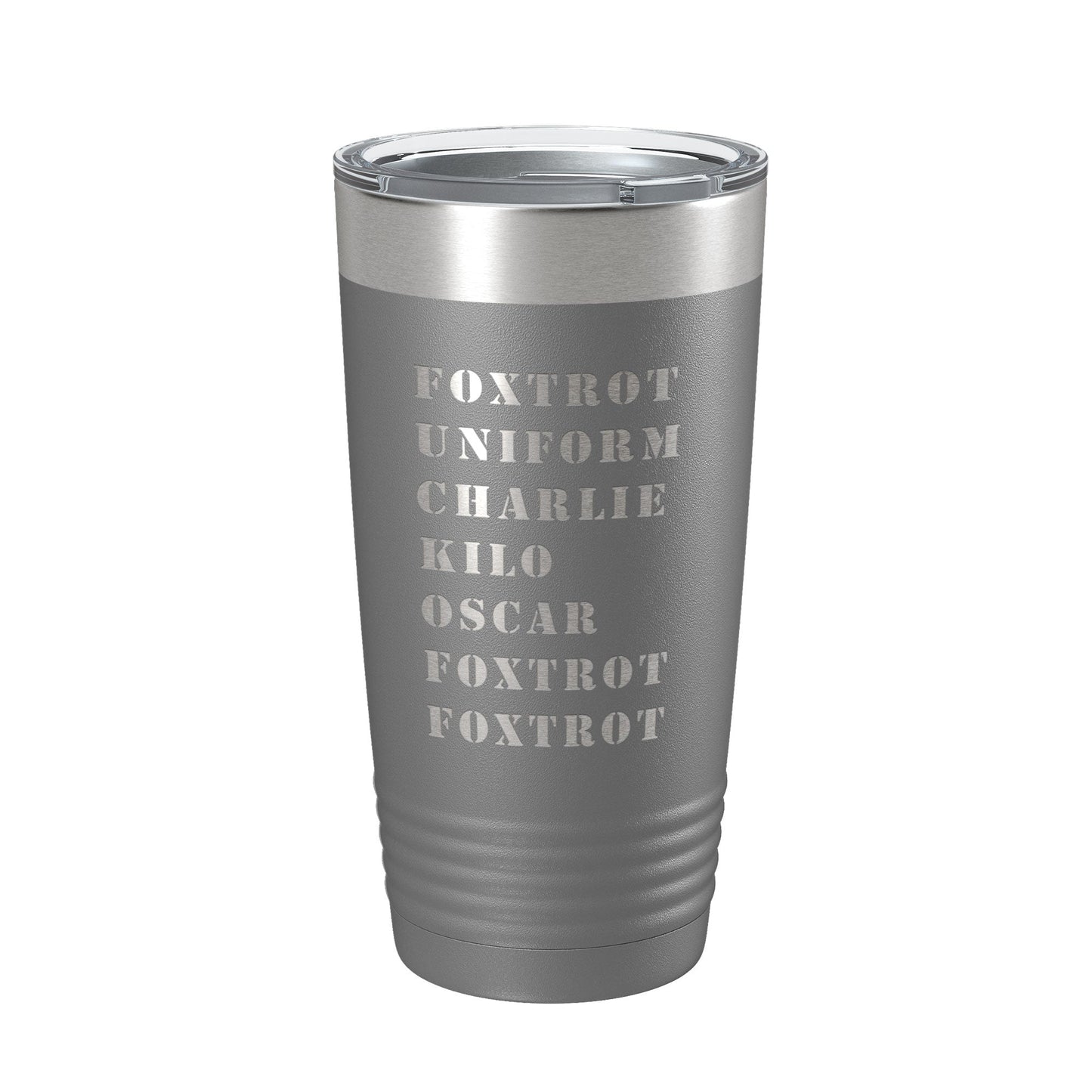 Funny Military Alphabet Tumbler Foxtrot Off Travel Mug Great Gift Idea For Military Veteran Tactical Novelty Insulated Laser Engraved NATO Phonetic Alphabet Coffee Cup 20 oz-16