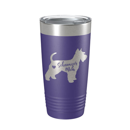 Schnauzer Mom Tumbler Dog Travel Mug Gift Insulated Laser Engraved Coffee Cup 20 oz-15