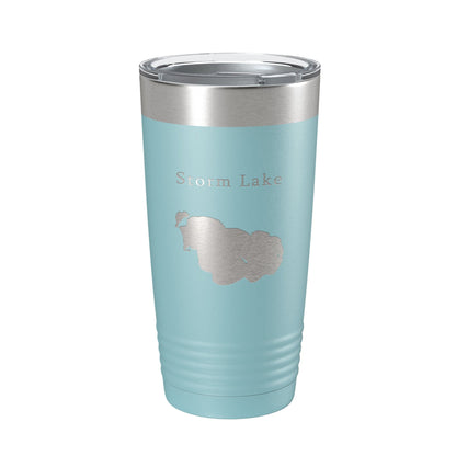Storm Lake Map Tumbler Travel Mug Insulated Laser Engraved Coffee Cup Iowa 20 oz-13