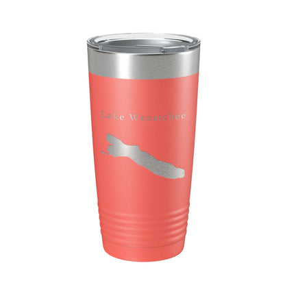 Lake Wenatchee Map Tumbler Travel Mug Insulated Laser Engraved Coffee Cup Washington 20 oz-20
