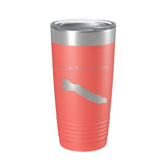Lake Wenatchee Map Tumbler Travel Mug Insulated Laser Engraved Coffee Cup Washington 20 oz-20