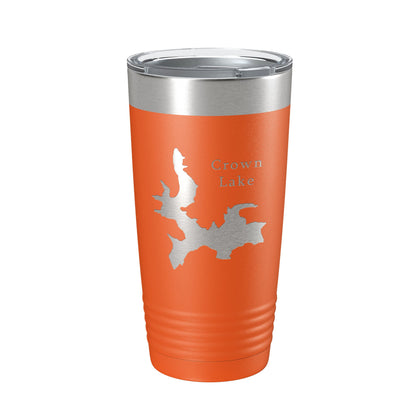 Crown Lake Map Tumbler Travel Mug Insulated Laser Engraved Coffee Cup Arkansas 20 oz-17