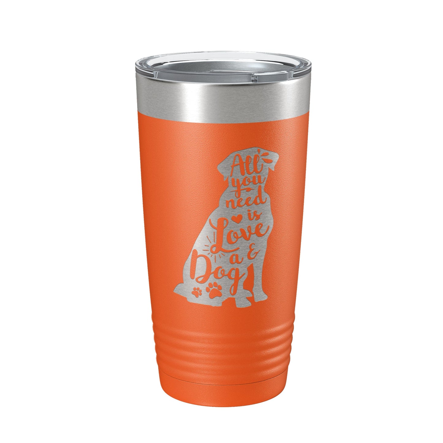 Love and a Dog Tumbler Dog Lover Travel Mug All You Need is Love Insulated Laser Engraved Coffee Cup Pet Owner Gift 20 oz-17