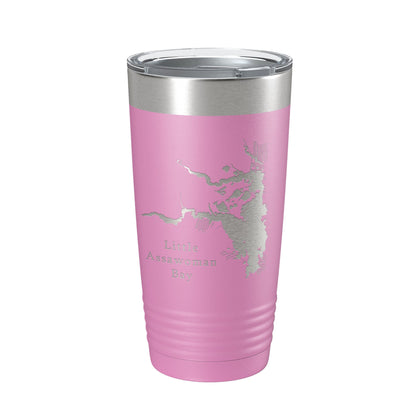 Little Assawoman Bay Tumbler Lake Map Travel Mug Insulated Laser Engraved Coffee Cup Delaware 20 oz-14