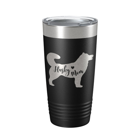 Husky Mom Tumbler Dog Travel Mug Gift Insulated Laser Engraved Coffee Cup 20 oz-0