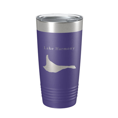 Lake Harmony Map Tumbler Travel Mug Insulated Laser Engraved Coffee Cup Pennsylvania 20 oz-15