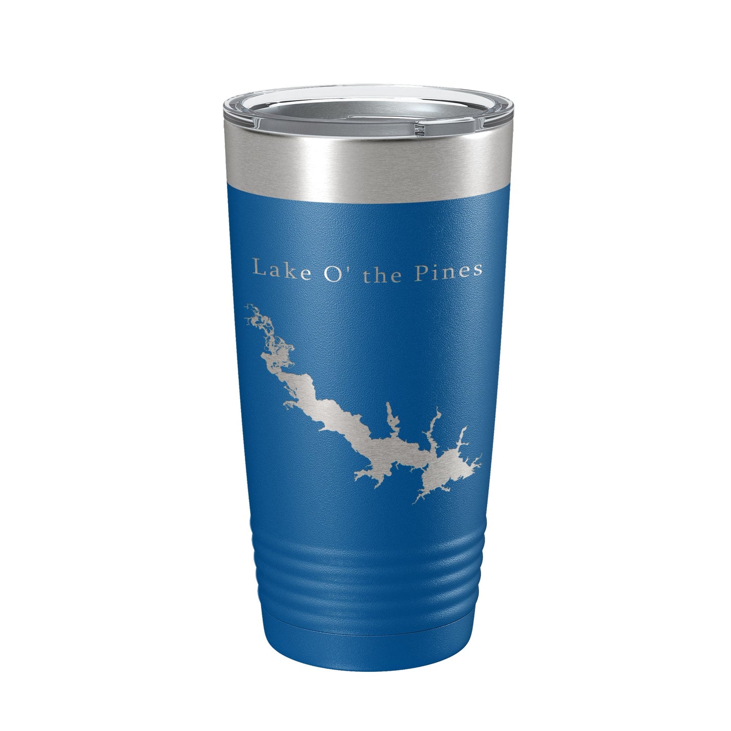 Lake O' the Pines Map Tumbler Travel Mug Insulated Laser Engraved Coffee Cup Texas 20 oz-6