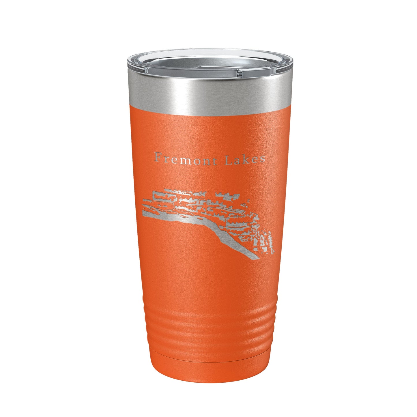 Fremont Lakes Map Tumbler Travel Mug Insulated Laser Engraved Coffee Cup Platte River Nebraska 20 oz-17