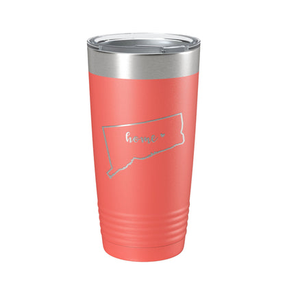 Connecticut Tumbler Home State Travel Mug Insulated Laser Engraved Map Coffee Cup 20 oz-20