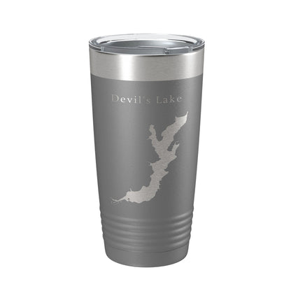 Devil's Lake Map Tumbler Travel Mug Insulated Laser Engraved Coffee Cup Oregon 20 oz-16