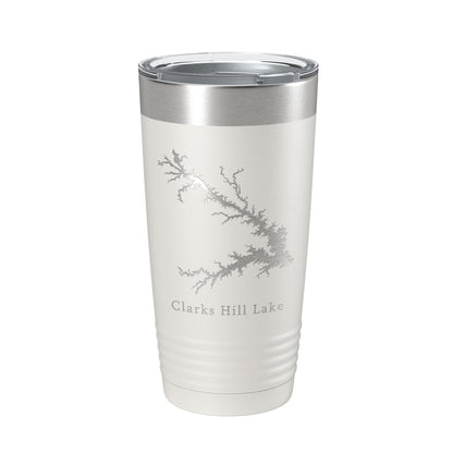 Clarks Hill Lake Map Tumbler Travel Mug Insulated Laser Engraved Coffee Cup J. Strom Thurmond Reservoir GA SC 20 oz-7