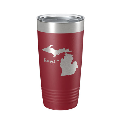 Michigan Tumbler Home State Travel Mug Insulated Laser Engraved Map Coffee Cup 20 oz-18