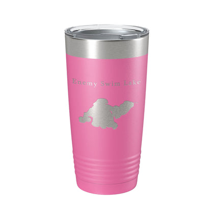 Enemy Swim Lake Map Tumbler Travel Mug Insulated Laser Engraved Coffee Cup South Dakota 20 oz-11