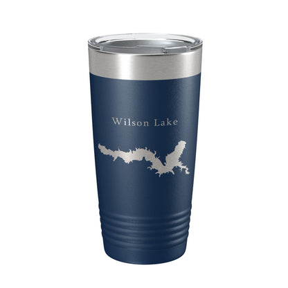 Wilson Lake Map Tumbler Travel Mug Insulated Laser Engraved Coffee Cup Kansas 20 oz-8
