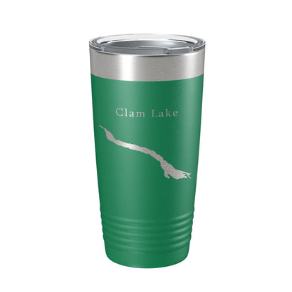 Clam Lake Map Tumbler Travel Mug Insulated Laser Engraved Coffee Cup Michigan 20 oz-9