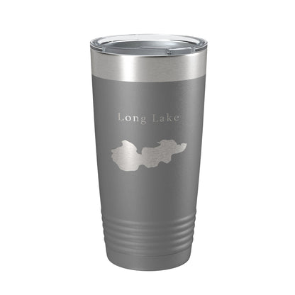 Long Lake Map Tumbler Travel Mug Insulated Laser Engraved Coffee Cup Minneapolis Minnesota 20 oz-16