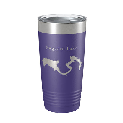 Saguaro Lake Map Tumbler Travel Mug Insulated Laser Engraved Coffee Cup Arizona 20 oz-15