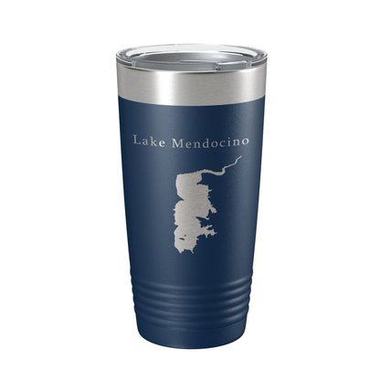 Lake Mendocino Map Tumbler Travel Mug Insulated Laser Engraved Coffee Cup California 20 oz-2